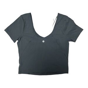 Lululemon Crop Gray Fitted Tee 8
